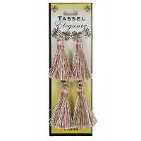 E5970  Set of ( 4 )  Pink Multi Mini Tassels 2"