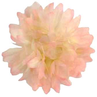 E6021 Organza Mum Peach Floral  Applique Pin Brooch 4.5"-applique,floral,flower,peach