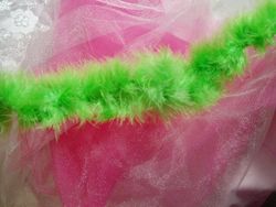 D6267 Lime Marabou Fur Feather Trim 36" Package Pre-cut