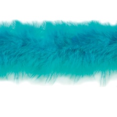 D6267 Turquoise Marabou Fur Feather Trim 36" Package Pre-cut