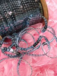 SS  3 Yards Ice Blue Sequin Strand 6mm Trim-trim,ice,blue,sequin,strand