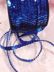 SS  3 Yards Blue Sequin Strand 6mm Trim-trim,blue,sequin,strand