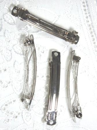 D03 Set of (4 ) French Clip Hair Barrettes 2.25"-hair,barrette,french,clip
