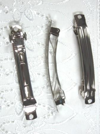 D02  Set of (3 ) French Clip Hair Barrettes 3.25"-hair,barrette,french,clip