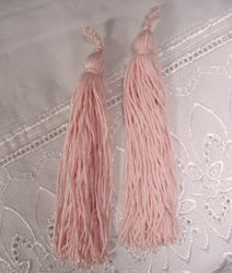 E1046 Set of 2 Pink Tassels 5.75"-pink,set,of,2,tassel,tassle