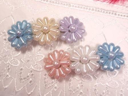 HB9  Set of (2) Pearl Beaded Hair bow