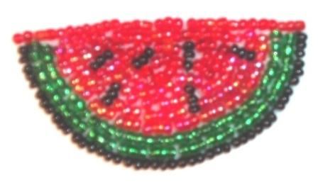 LC153  Watermelon Beaded Applique 2"