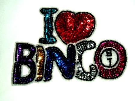 LC503  Bingo Sequin Beaded Applique 6"