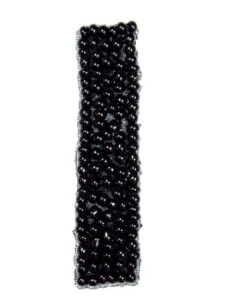 K1  Black Beaded Letter ( I ) Applique  1.75"